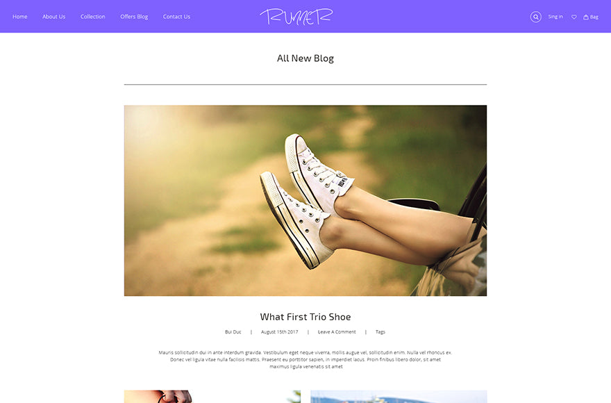 Runner - Theme - Zarathemes